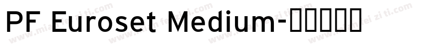 PF Euroset Medium字体转换